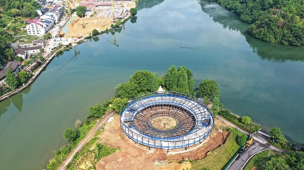 云和三江口建筑景观项目现场