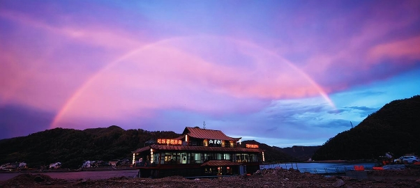 紧水滩镇石浦村 | 火烧云与彩虹
